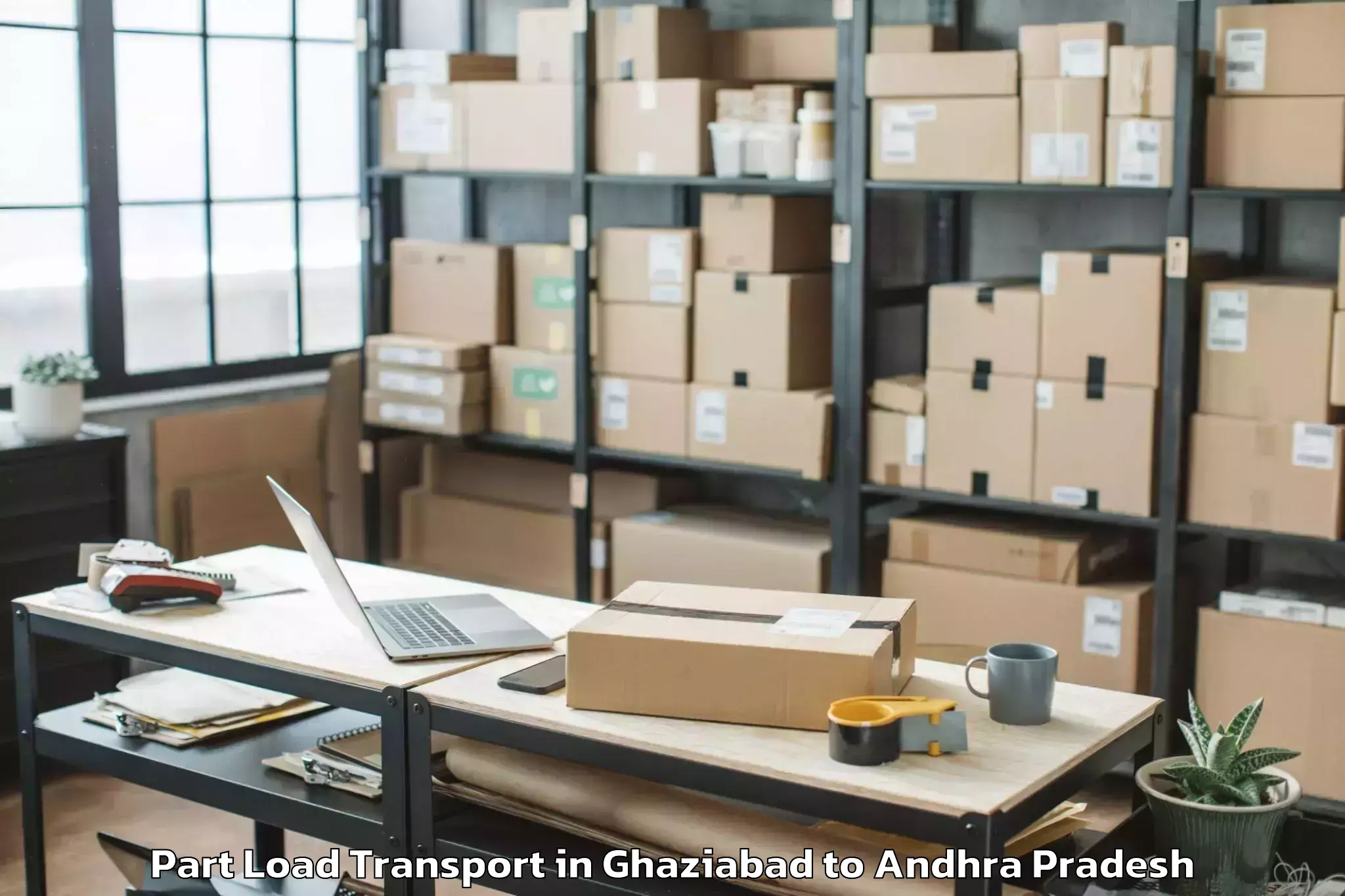 Efficient Ghaziabad to Kamepalle Part Load Transport